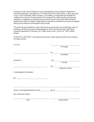 Private Business and Trade School Contract Bond - Delaware, Page 2