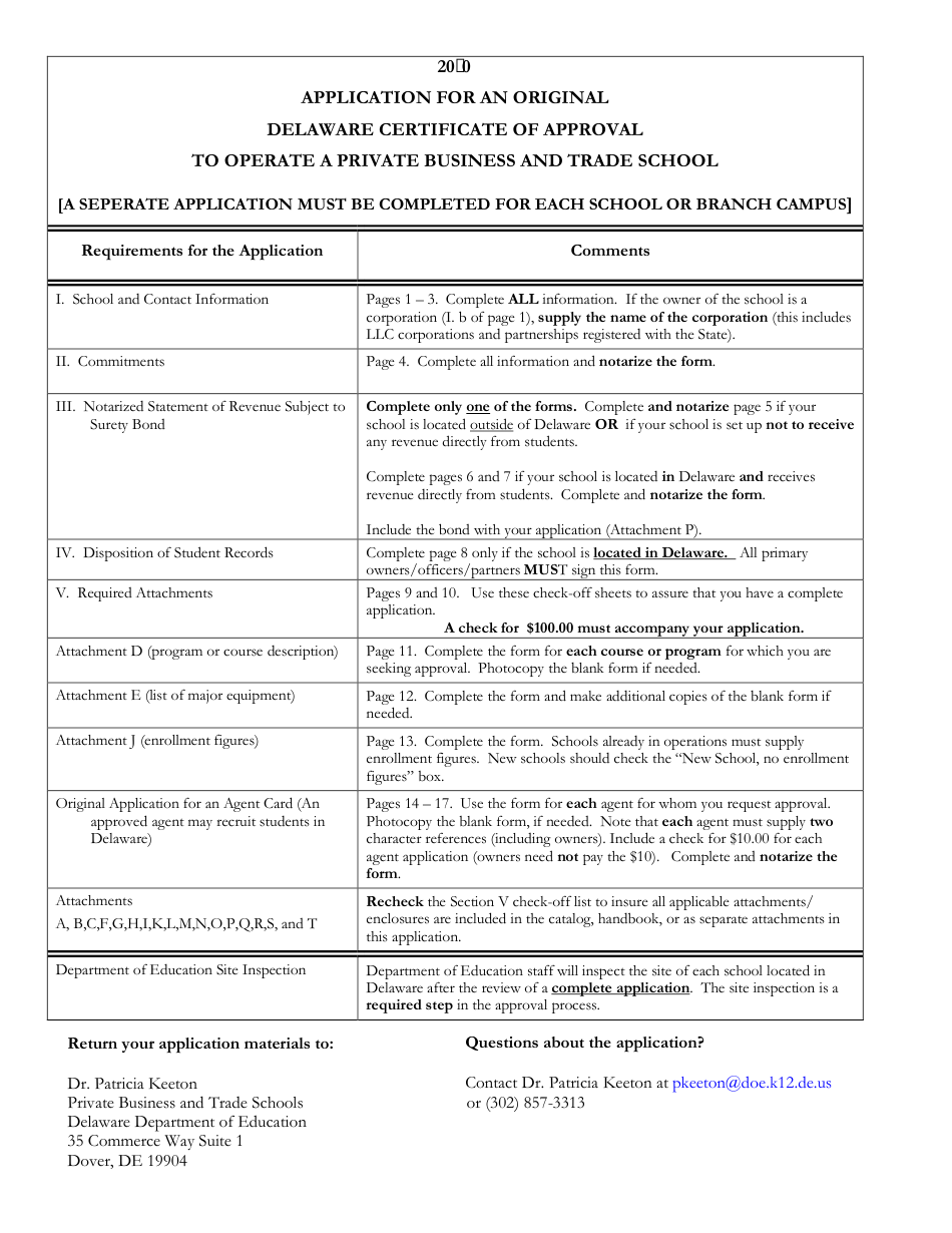 Download Instructions for Delaware Certificate of Approval to Operate a