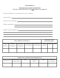 Application for Approval to Add a New Field, Program, or Course in a Private Business and Trade School Under 14 Del.c. Ch. 85 - Delaware, Page 3