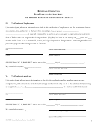 Renewal Application for a Permit to Act as an Agent for a Private Business or Trade School in Delaware - Delaware, Page 2