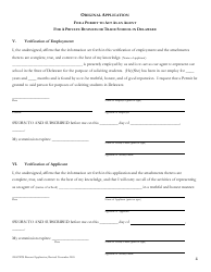 Renewal Application for a Permit to Act as an Agent for a Private Business or Trade School in Delaware - Delaware, Page 4