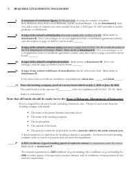 Delaware Certificate of Approval to Operate a Private Business or Trade School - 2nd Quarter Renewal Application - Delaware, Page 8