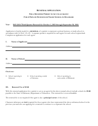 Delaware Certificate of Approval to Operate a Private Business or Trade School - 3rd Quarter Renewal Application - Delaware, Page 15