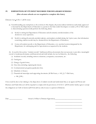Delaware Certificate of Approval to Operate a Private Business or Trade School - 3rd Quarter Renewal Application - Delaware, Page 6