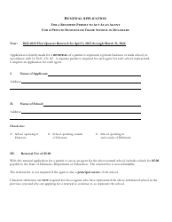 Delaware Certificate of Approval to Operate a Private Business or Trade School - 1st Quarter Renewal Application - Delaware, Page 14