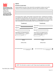 Form ROD5 Transfer of Economic Interest Tax Return - Washington, D.C., Page 2