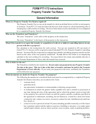 Instructions for Form PTT-172 Vermont Property Transfer Tax Return - Vermont