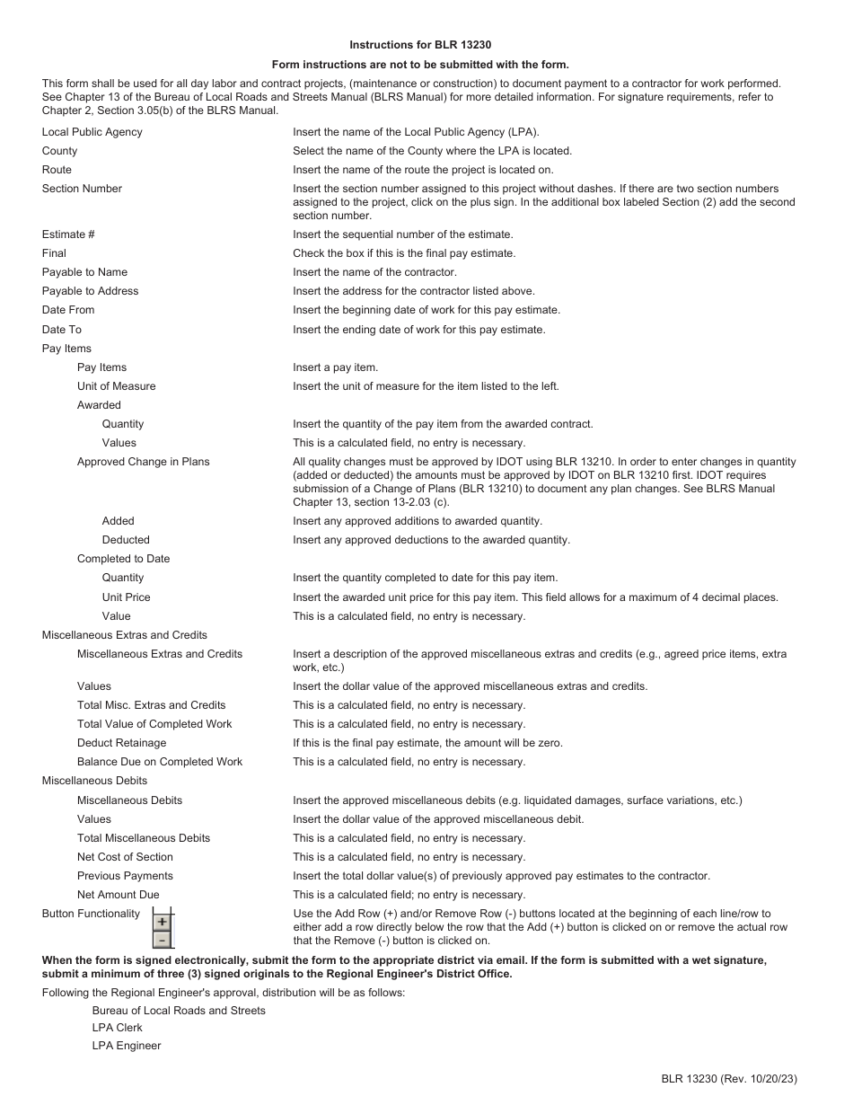 Form BLR13230 Engineers Payment Estimate - Illinois, Page 3