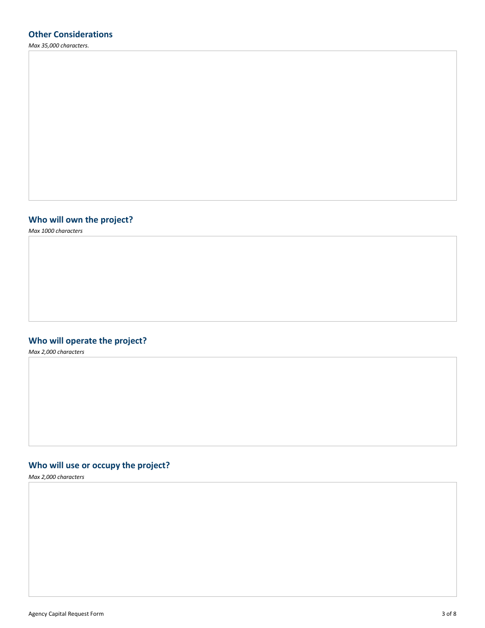 Capital Budget Project Information for Agency Capital Requests - Minnesota, Page 3