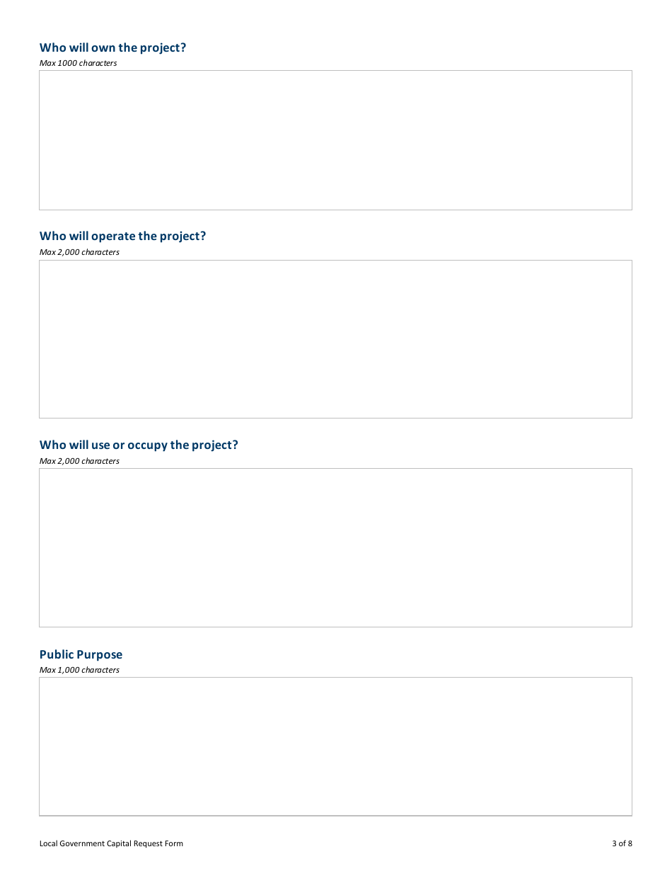 Capital Budget Project Information for Local Government Capital Requests - Minnesota, Page 3