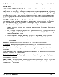 Form RFA9099 Complaint Investigation Report - California, Page 3