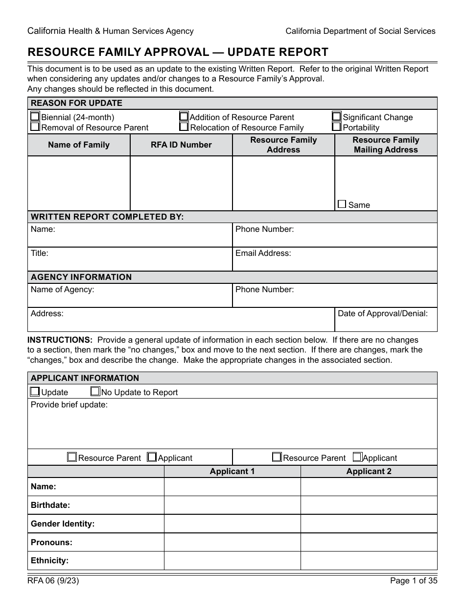 Form Rfa06 Fill Out Sign Online And Download Fillable Pdf