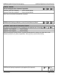 Form RFA06 Resource Family Approval - Update Report - California, Page 13