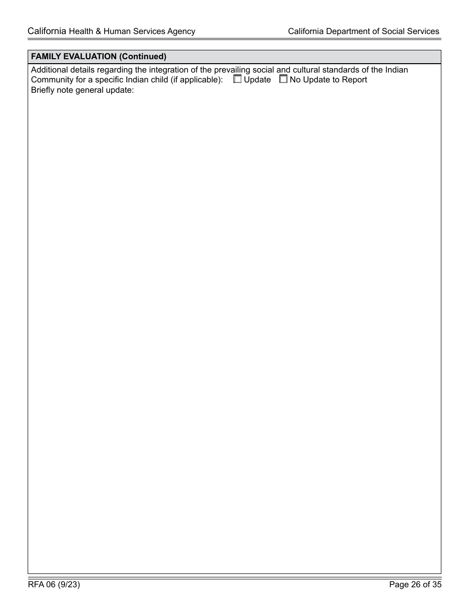 Form RFA06 Resource Family Approval - Update Report - California, Page 26