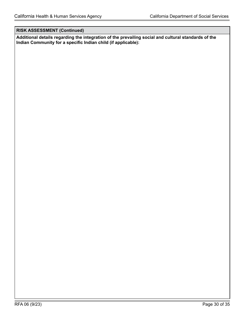 Form RFA06 Resource Family Approval - Update Report - California, Page 30