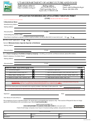 Document preview: Form 1101 Application for Bedding and Upholstered Furniture Permit - Utah