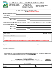 Document preview: Form 1103 Application for Supply Dealer Permit - Utah