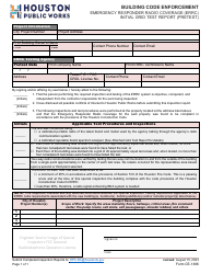 Document preview: Form CE-1386 Emergency Responder Radio Coverage (Errc) Initial Grid Test Report (Pretest) - City of Houston, Texas