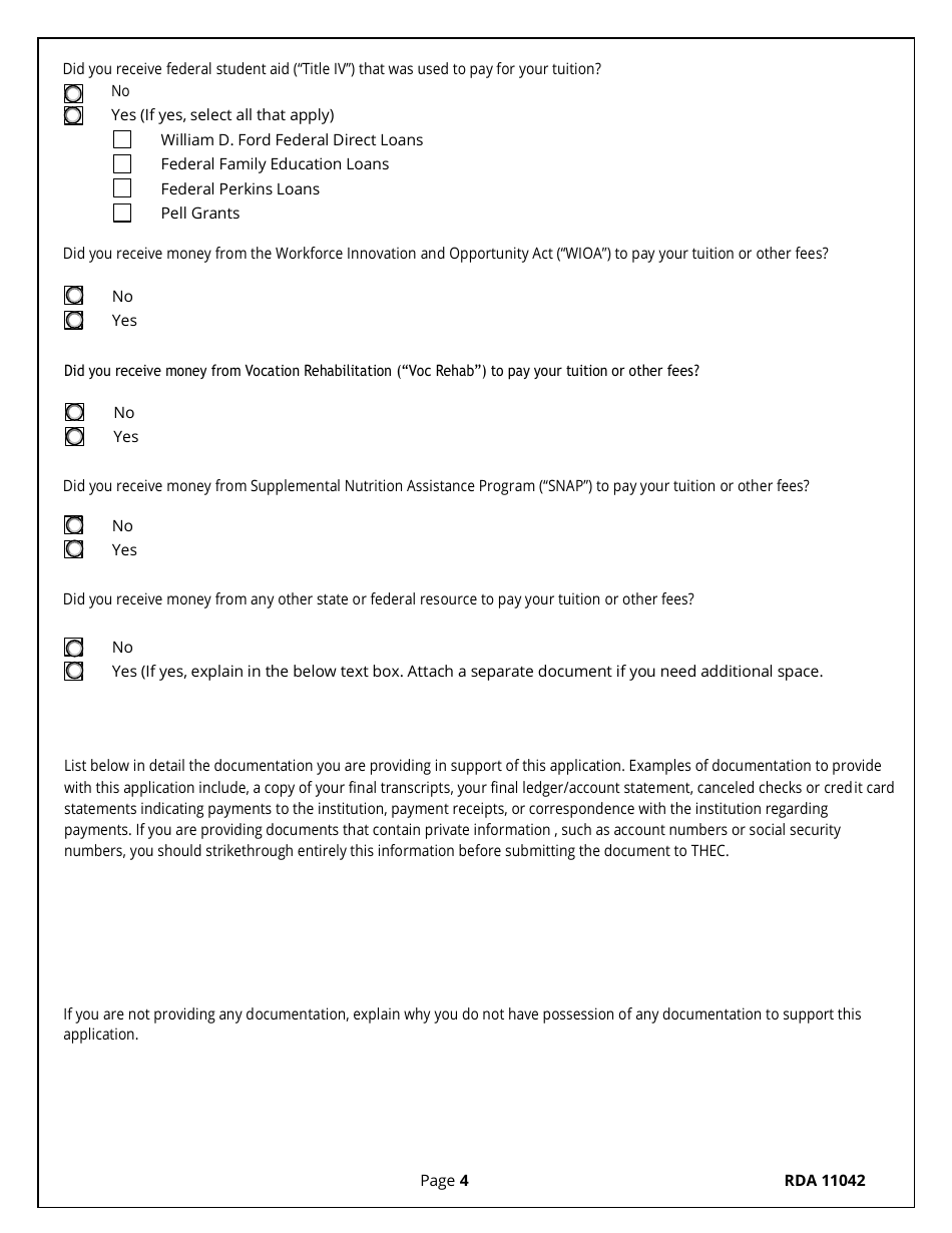 Tuition Guaranty Fund (Tgf) Claim Application and Information Authorization Release - Tennessee, Page 4