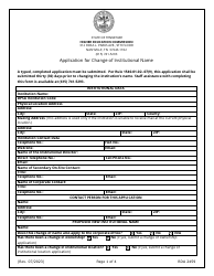 Document preview: Application for Change of Institutional Name - Tennessee