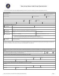 New Jersey Nexus Audit Group Questionnaire - New Jersey