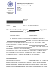 Document preview: Certificate of Deposit - Utah