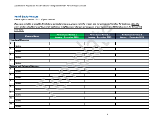 Appendix H Sample Population Health Report - Template - Minnesota, Page 4