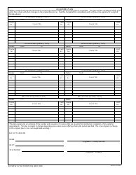 DA Form 2125 Report to Training Agency, Page 2