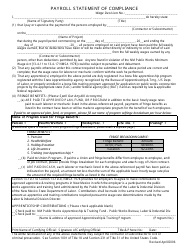 Document preview: Payroll Statement of Compliance - New Mexico