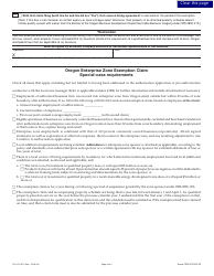 Form OR-EZ-EXCLM (150-310-075) Oregon Enterprise Zone Exemption Claim - Oregon, Page 2