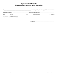 Form 150-303-086 Disabled Veteran or Surviving Spouse Exemption Claim - Oregon, Page 3
