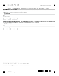 Form OR-706-EXT (150-104-002) Application for Extension of Time to File a Return and/or Pay Oregon Estate Transfer Tax - Oregon, Page 3