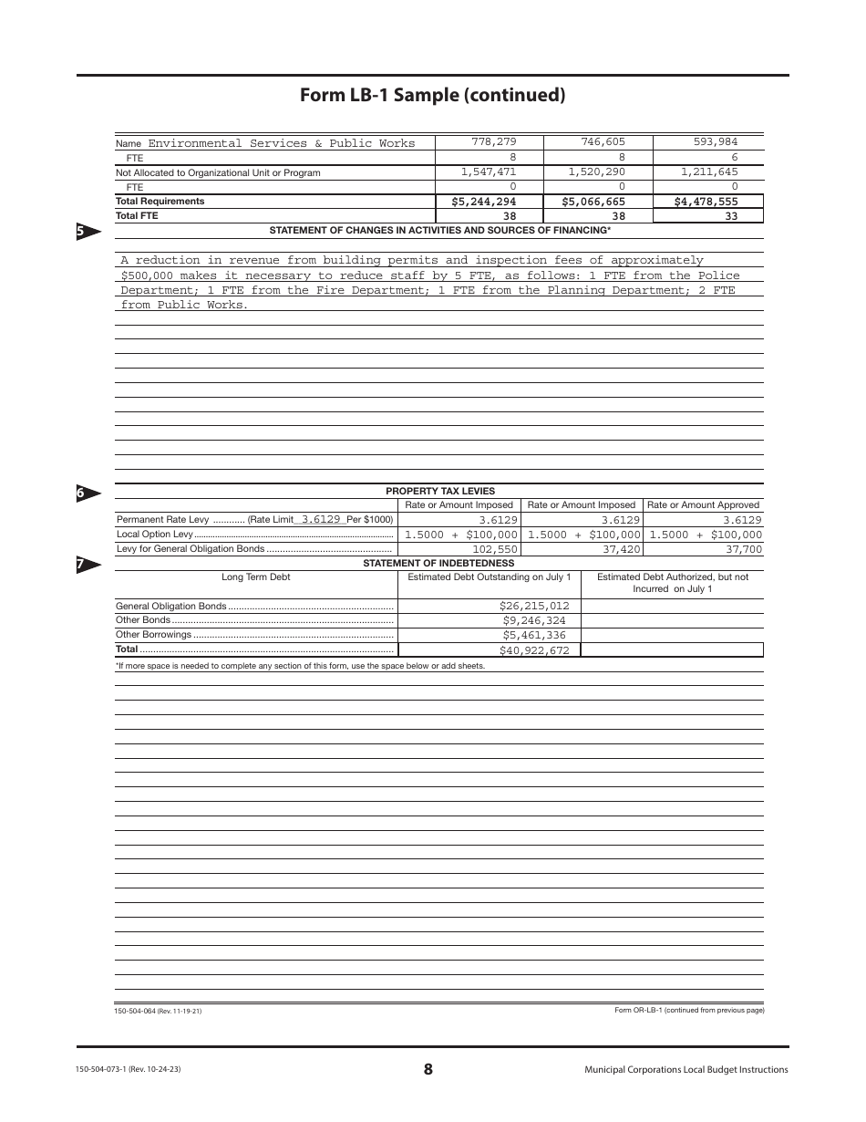 Instructions for Form OR-LB-NBC, 150-504-063, OR-LB-1, 150-504-064, OR-LB-RES, 150-504-065, OR-LB-50, 150-504-050, OR-LB-SBH, 150-504-067 - Oregon, Page 8