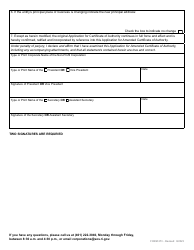 Form 251 Application for an Amended Certificate of Authority - Foreign Non-profit Corporation - Rhode Island, Page 3