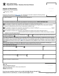 Form 203 Articles of Dissolution - Domestic Non-profit Corporation - Rhode Island, Page 2