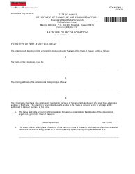 Form DNP-1 Articles of Incorporation - Hawaii