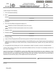 Form I-41 Nonresident Beneficiary Affidavit and Agreement Income Tax Withholding - South Carolina