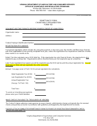 Form 102 (OCRP-102) Registration Statement for a Charitable Organization - Virginia