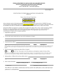 Form 102 (OCRP-102) Registration Statement for a Charitable Organization - Virginia, Page 2