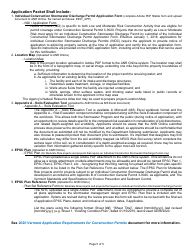 Application for Individual Construction (Indc) Stormwater Discharge Permit Under Individual Discharge Permit - Vermont, Page 5