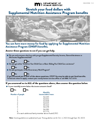 Document preview: Form DHS-3529-ENG Stretch Your Food Dollars With Supplemental Nutrition Assistance Benefits - Minnesota