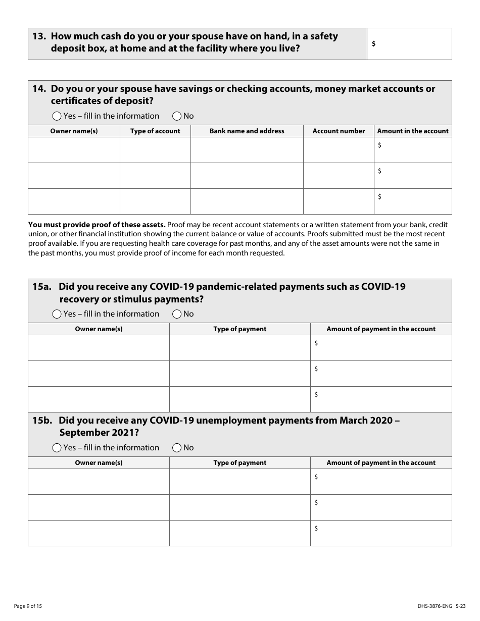 Form DHS-3876-ENG Application for Certain Populations - Minnesota, Page 11
