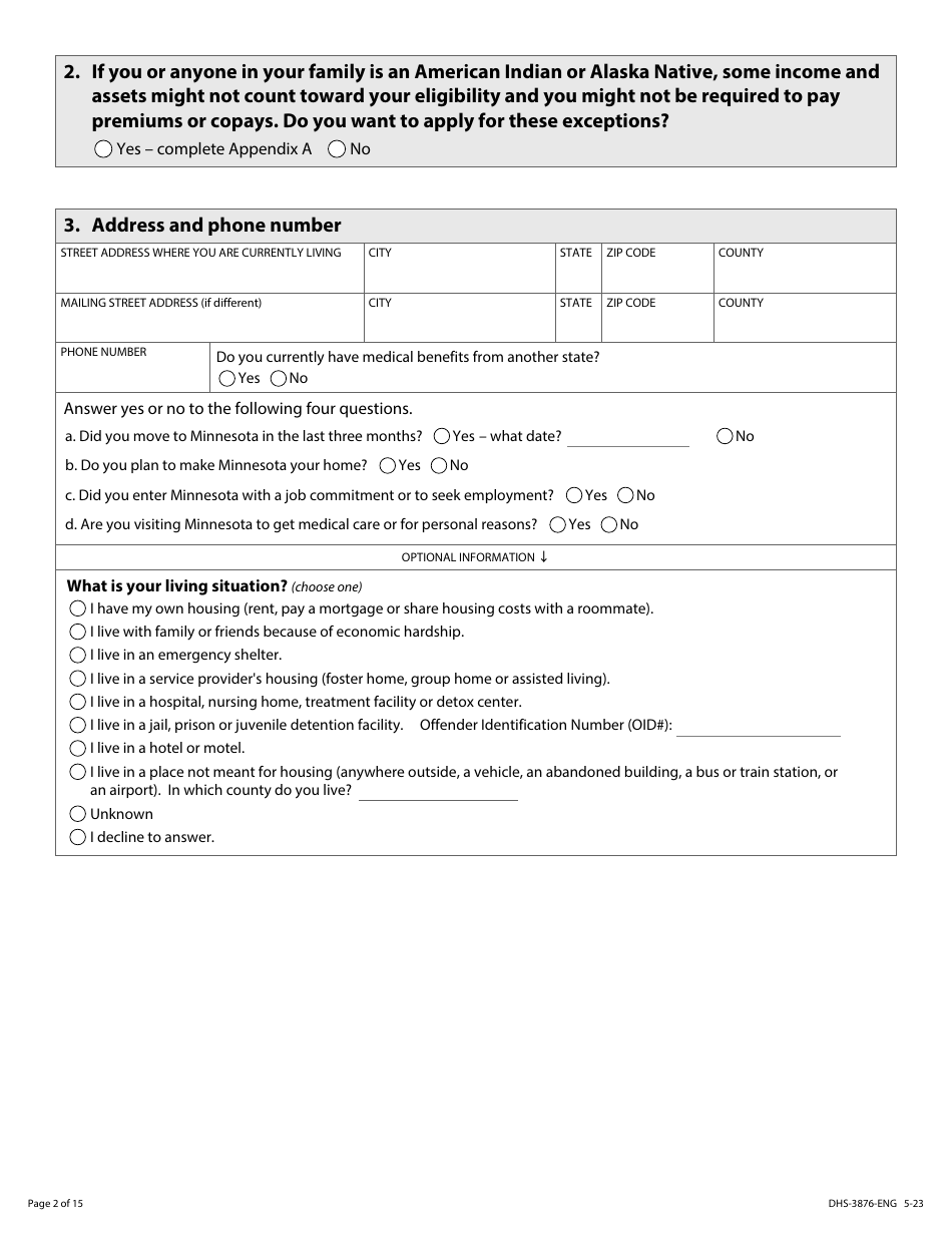 Form DHS-3876-ENG Application for Certain Populations - Minnesota, Page 4