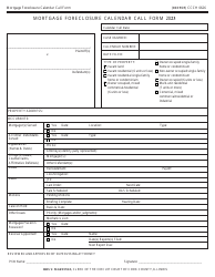 Document preview: Form CCCH0626 Mortgage Foreclosure Calendar Call Form - Cook County, Illinois, 2023
