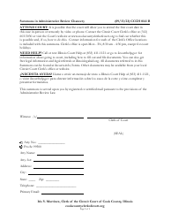 Form CCCH0141 Summons in Administrative Review - Cook County, Illinois, Page 2