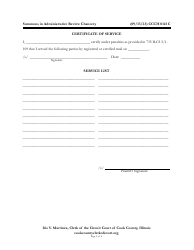 Form CCCH0141 Summons in Administrative Review - Cook County, Illinois, Page 3