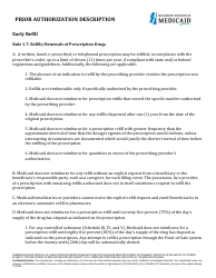 Prior Authorization Packet - Early Refill - Mississippi, Page 2