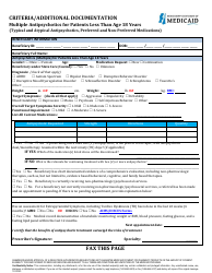 Prior Authorization Packet - Multiple Concurrent Antipsychotics for Beneficiaries (Age 18) - Mississippi, Page 2
