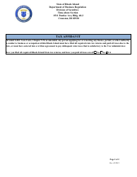Timeshare Registration Application - Rhode Island, Page 4