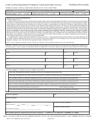 Form 1118 Pardon Application - South Carolina, Page 4